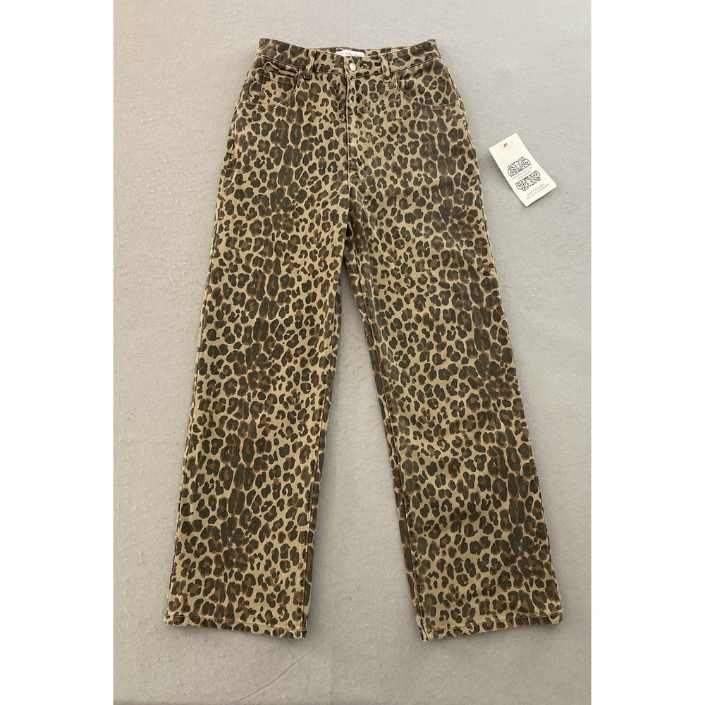 Never Fully Dressed Jeans Size 2 - Leopard Lucia Scallop Detail New With Tags